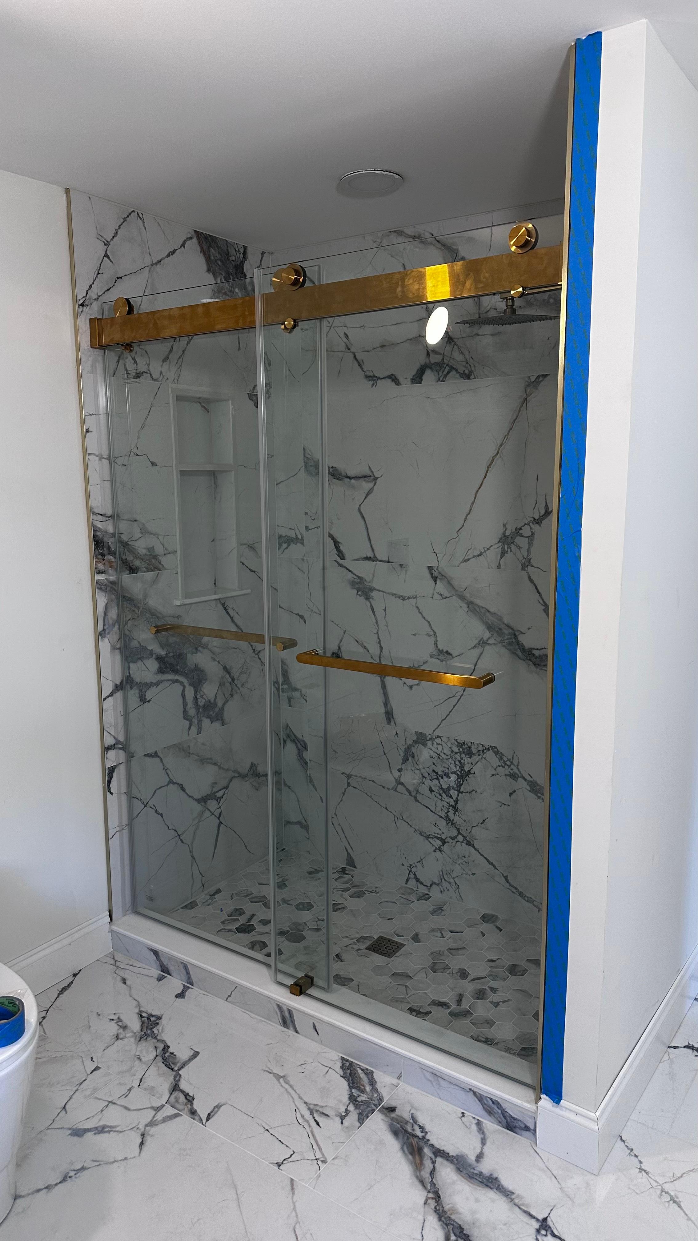 Luxurious Marble Shower Remodel
